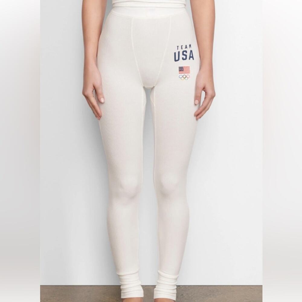SKIMS Team USA Olympic Rib Leggings White Size XS
